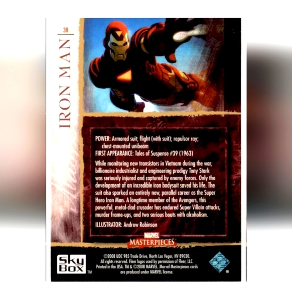 Ironman Trading Card🦸 Marvel Universe 🔥 - Picture 2 of 2